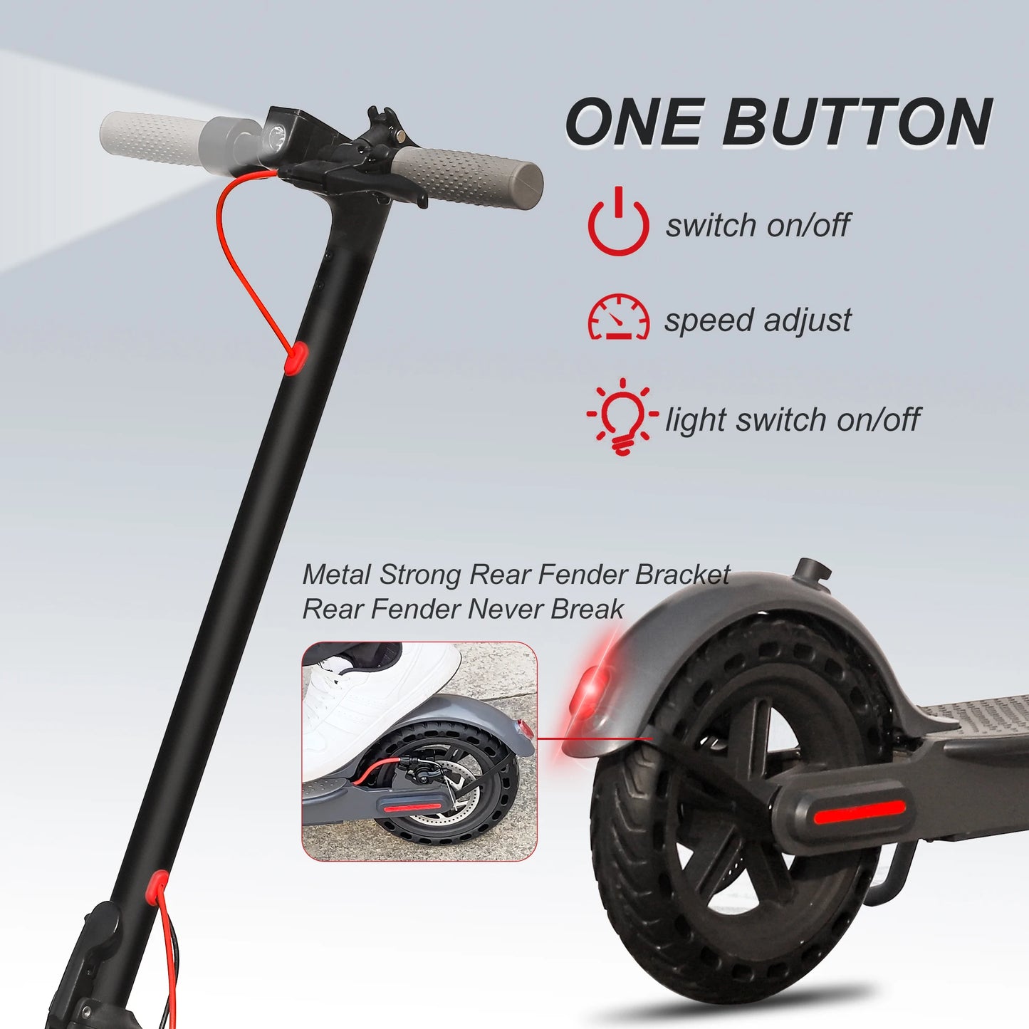 AOVOPRO Electric Scooter Top Speed: 19 Mph Range: 21.75 Miles Peak Power: 350W Suitable For Adults Foldable Electric Scooter