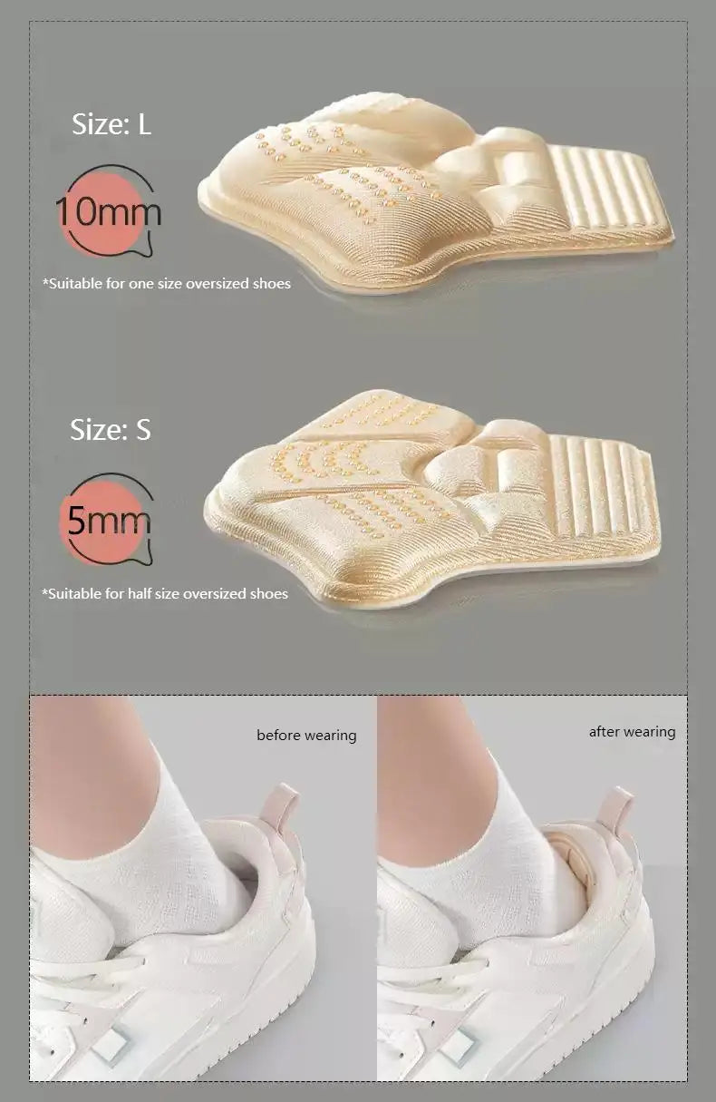 Heel Stickers Heel Protectors Sneaker Shrinking Size Insoles Anti-wear Feet Shoe Pads Adjust Size High Heel Cushion Inserts