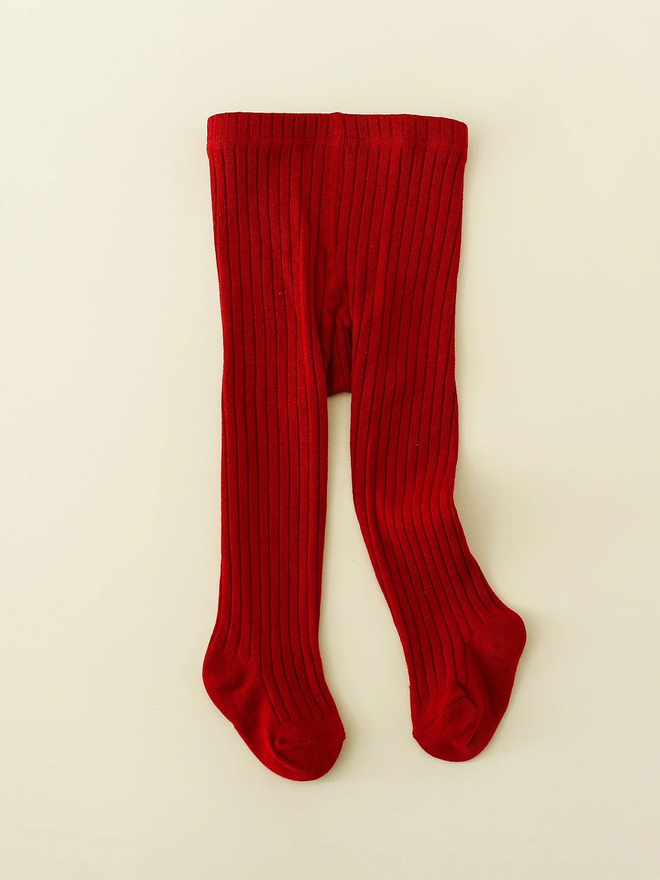 1-Pack of Simple Basic Vertical Striped Leggings for Baby Girls, Suitable for Girls' Daily Life