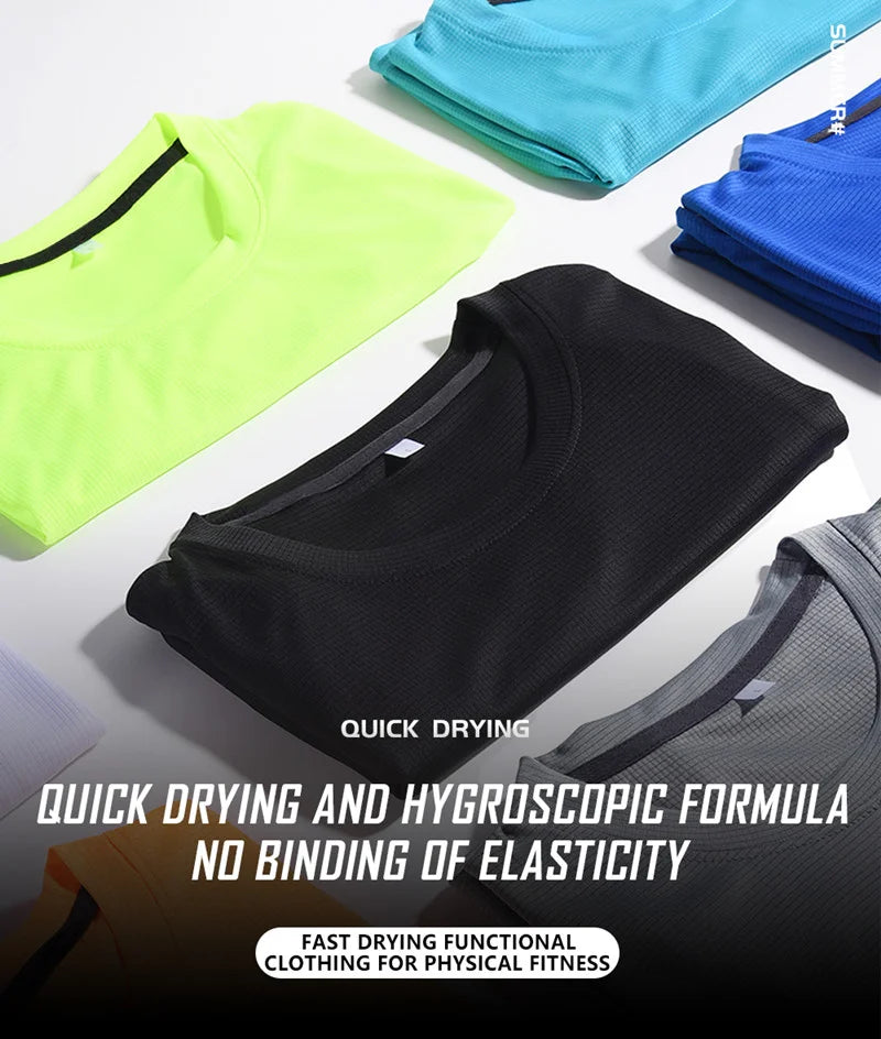 Men's Sportswear Tracksuit Gym Compression Clothing Fitness Running Set Athletic Wear T Shirts Ropa Deportiva Hombre Camisetas