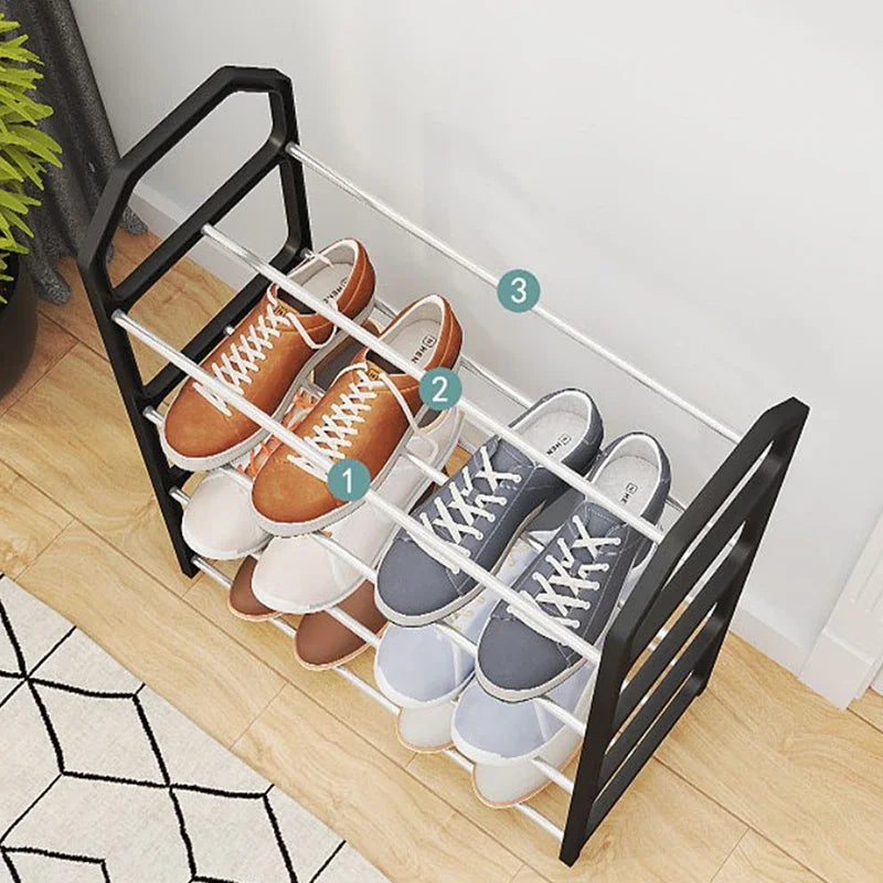 5-Tier Dustproof Shoe Rack, Easy Assembly Footwear Storage Shelf for Home Entryway Dorm Apartment