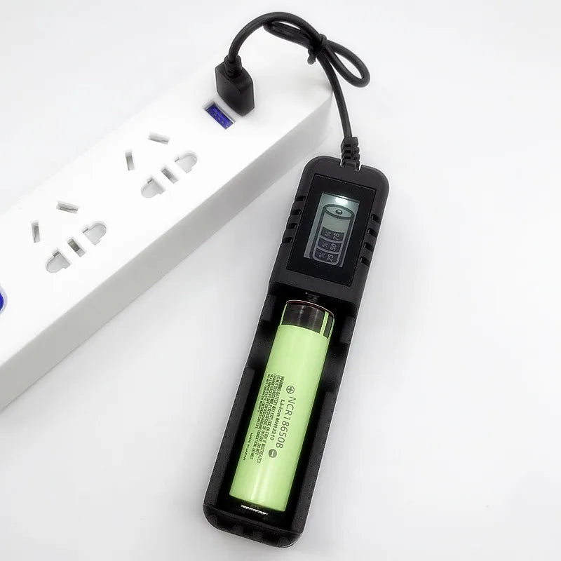 LCD 18650 Battery Charger 1 / 2 Slots Dual For 26650/18650/14500/16340 Charging 4.2V Rechargeable Lithium Battery Charger