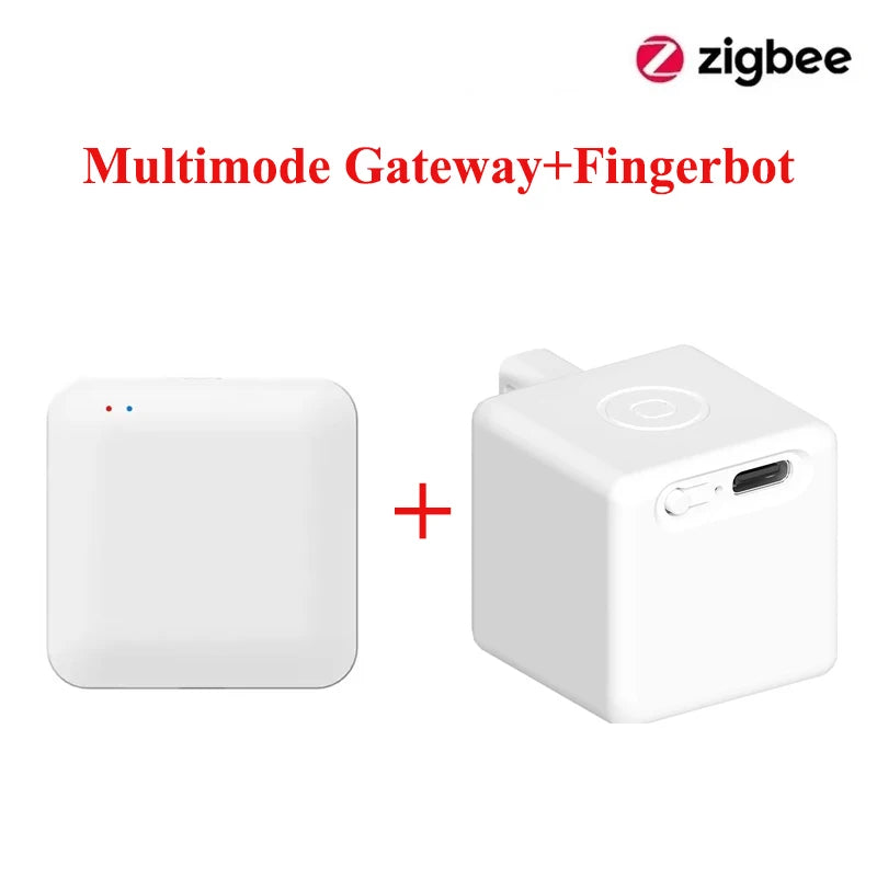 Tuya Zigbee Smart Touch Fingerbot Plus Type-C Rechargeable Robot Button Pusher Arm Switch Works With Alexa Google Home Alice