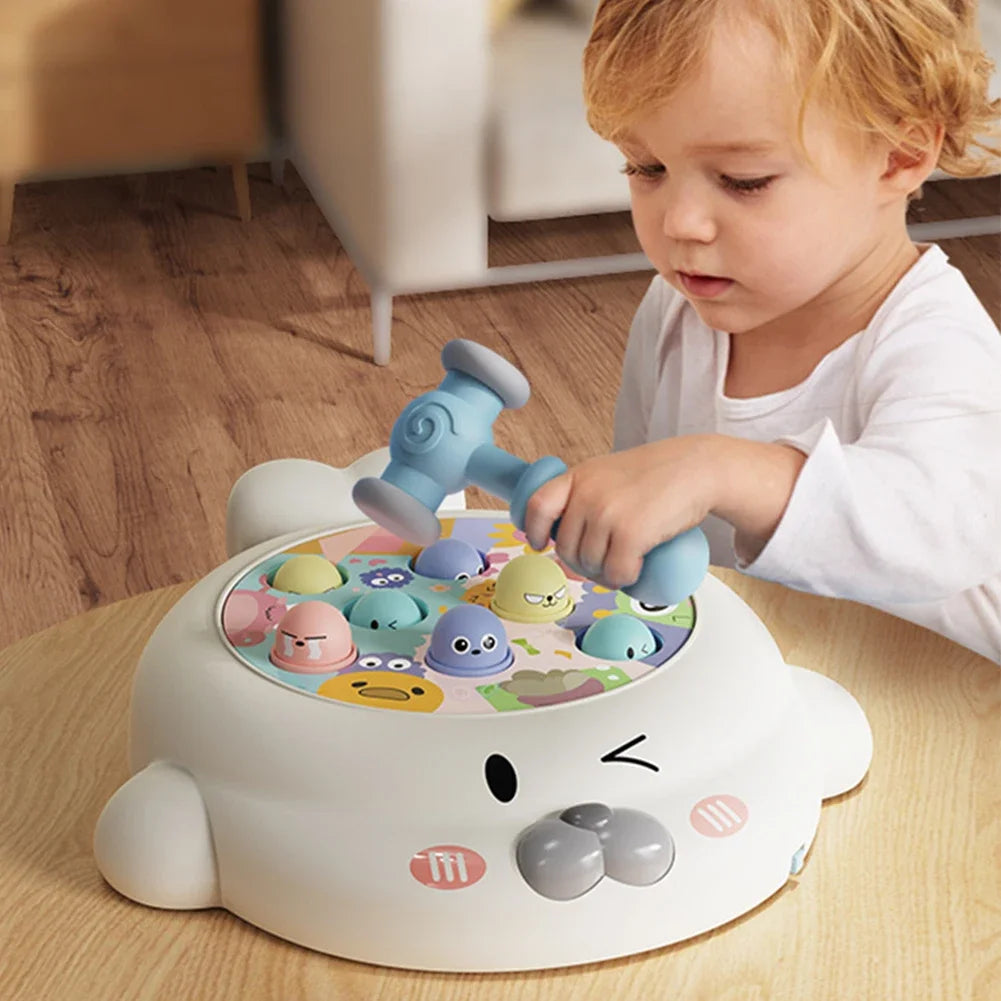 Educational Interactive Toy Whack A Mole Game hobbies  Pounding Hammers Included Knocking Toy Seal Montessori Toy Gift for Kid