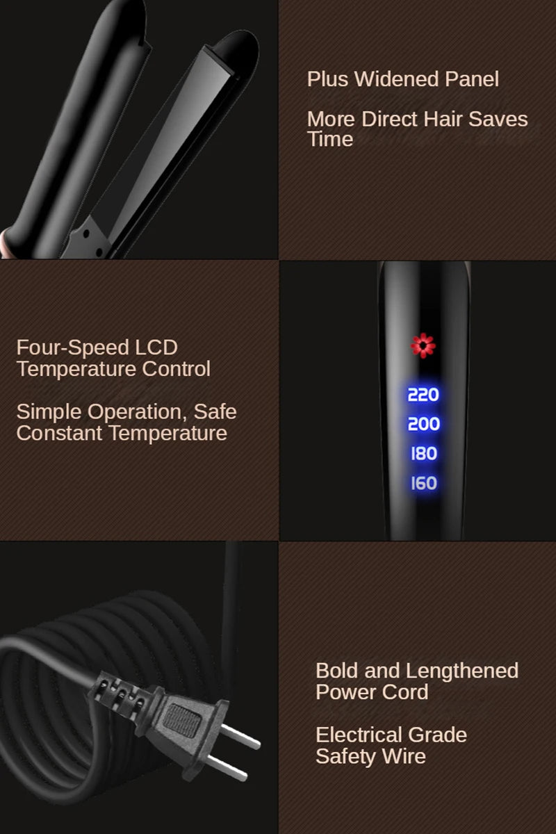 Flat Iron Hair Straightener 2 In 1 Professional Hair Straightener Hair Iron Curling Straightening Irons