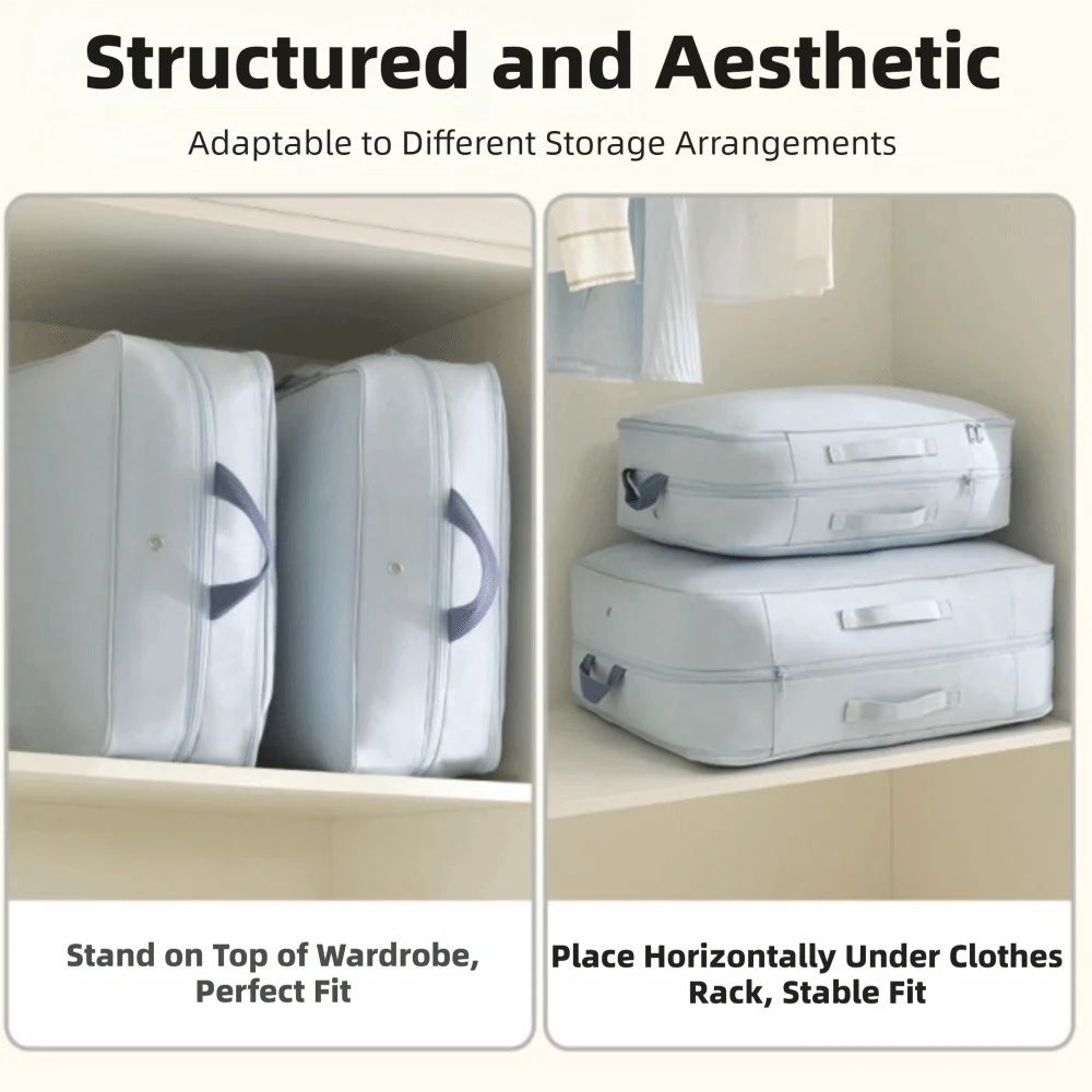 Large Capacity Compression Storage Bags Compression Function Durable Clothes Organizer Reusable Moving Packing Bag For Quilt