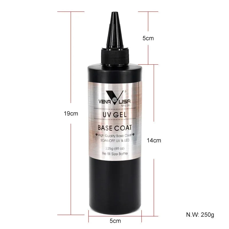 Venalisa TPO FREE225g Super Quality Refill Gel Nail Art Soak Off UV/LED No Wipe Top Coat Base Coat Without Sticky Layer Top Coat