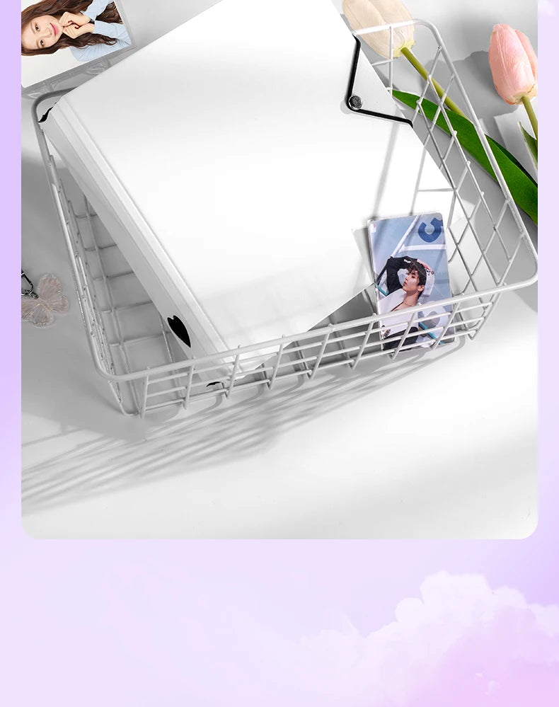 SINGBA a5 / a4 Ring Binder Album for 3" Cards - K-pop Idol Photocard Holder, Polaroid Photo Organizer (4/9 Grid, Refillable)