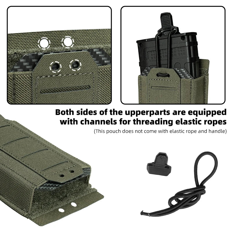 IDOGEAR Tactical Single LSR 556 Mag Pouch Mag Carrier MOLLE Pouch Laser Cut Tool Bags 35135