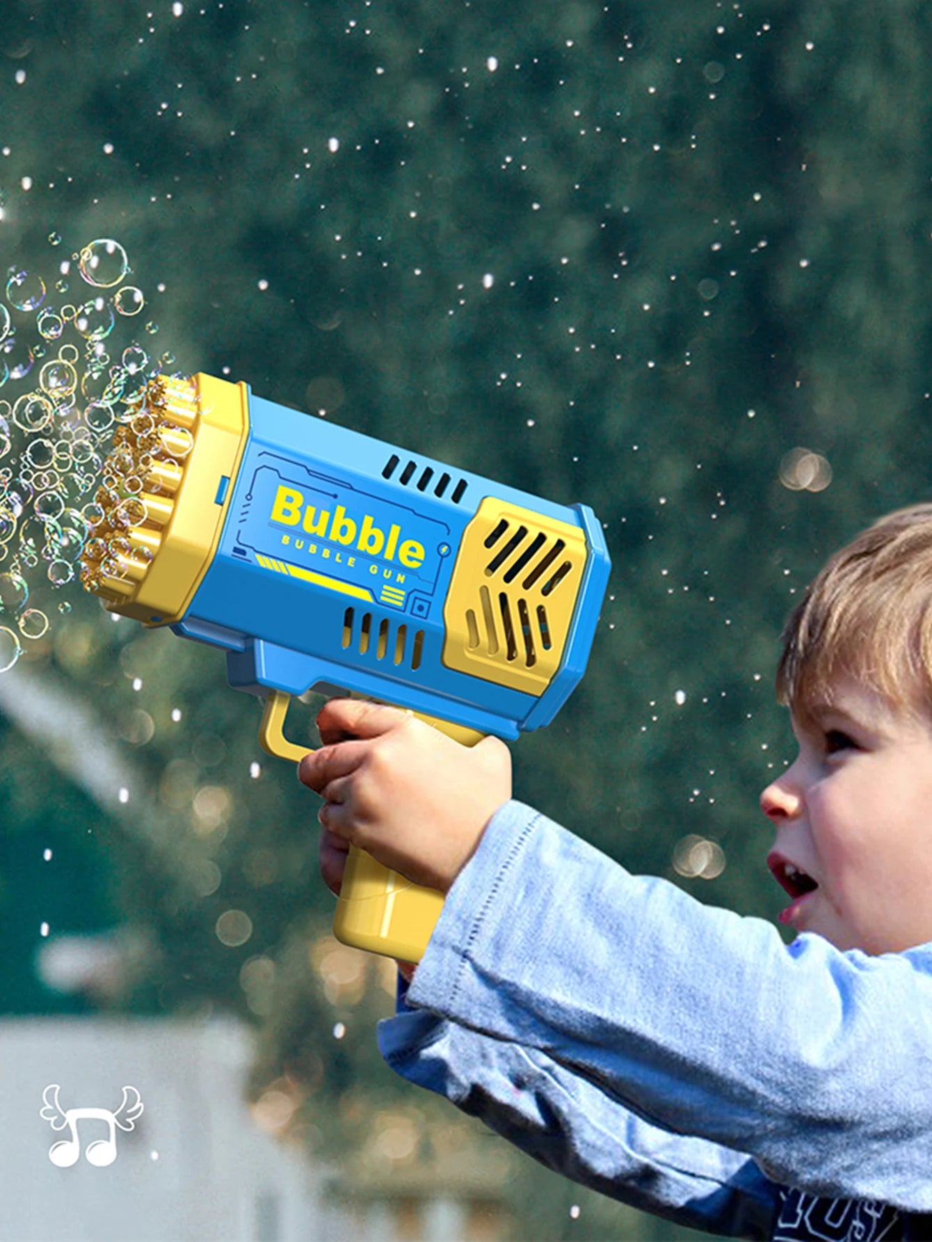 40 hole handheld fully automatic space light bubble machine electric children's toys without battery without  bubble water