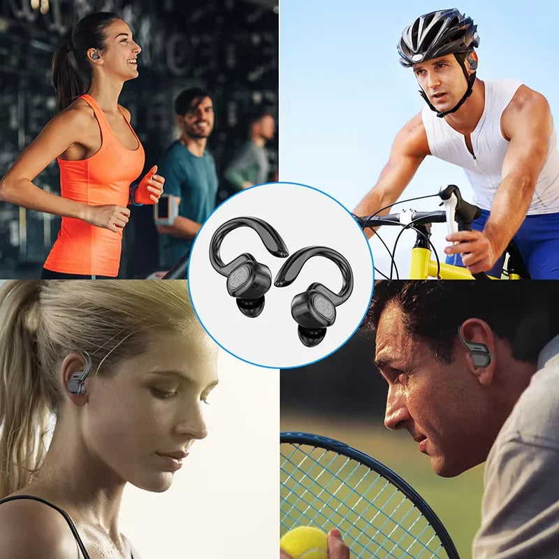 Lenovo Original Sports Wireless Earphones Ear Hanging Running Bluetooth Earphones Digital Display Noise Reduction Earphones