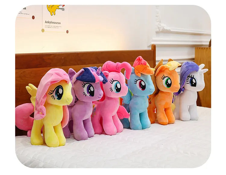 Little Pony Rainbow Dash Applejack Plush Toy 28cm Official Hasbro Figure Soft Stuffed Animal For Fans Collection Gift