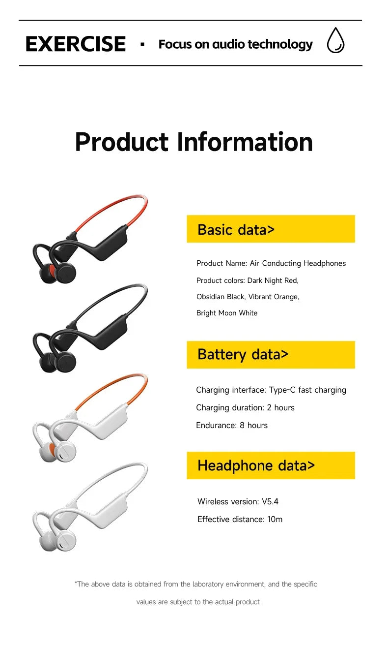 New Bone Conduction Headphones IPX8 Waterproof MP3 32GB Bluetooth5.4 Wireless Headphones With Mic Swimming Sports Fitness 2026
