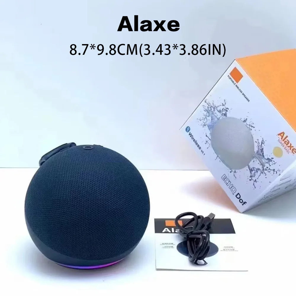 Alaxe Bluetooth Speaker Subwoofer compact and powerful outdoor indoor speaker with high-quality sound and a mini desktop design