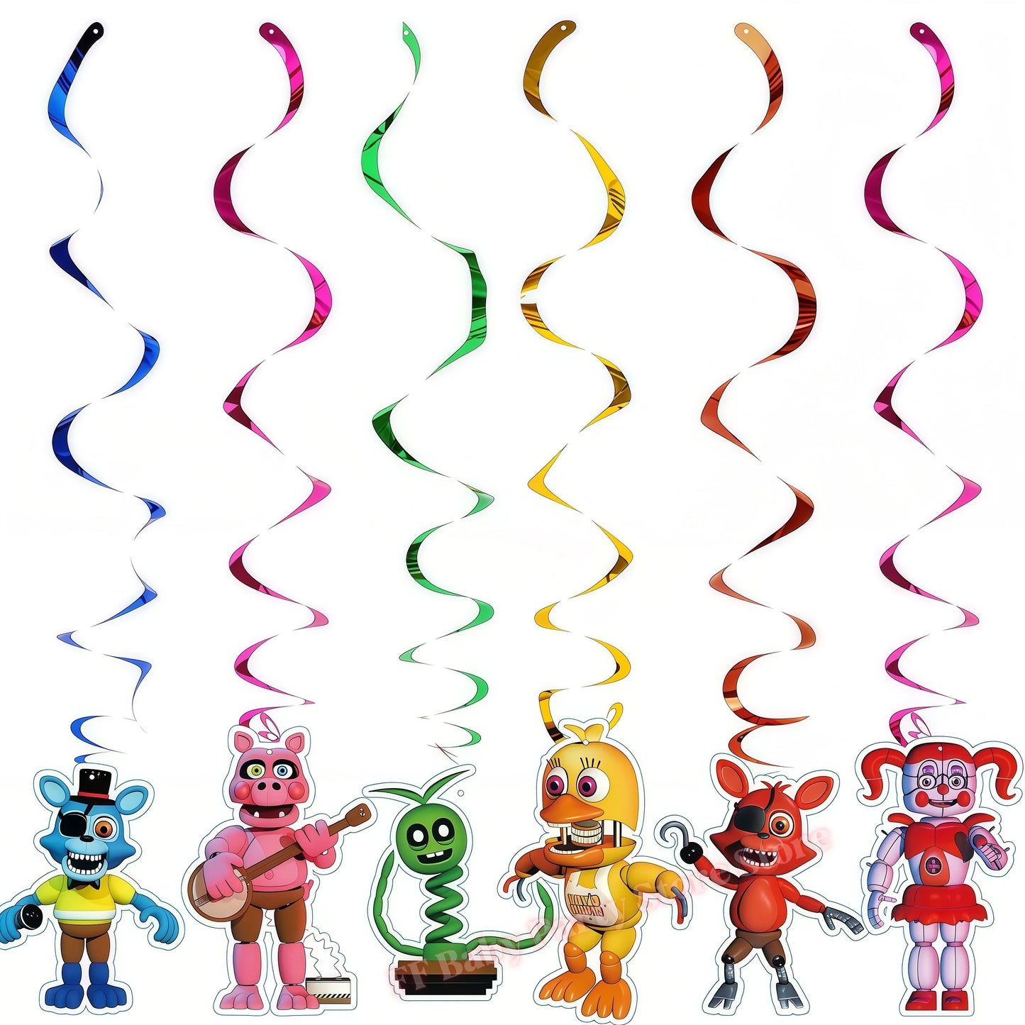 Five Nights Bear Birthday Party Decorations Plate Cup Backdrop Freddyed Balloon for Kids Party Favors FNAFs Event Supplies Gifts
