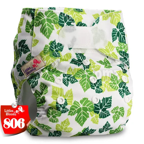 [Littles&Bloomz] Baby Washable Reusable Real Cloth STANDARD Hook-Loop Pocket Nappy Diaper Cover Wrap, suits Birth to Potty