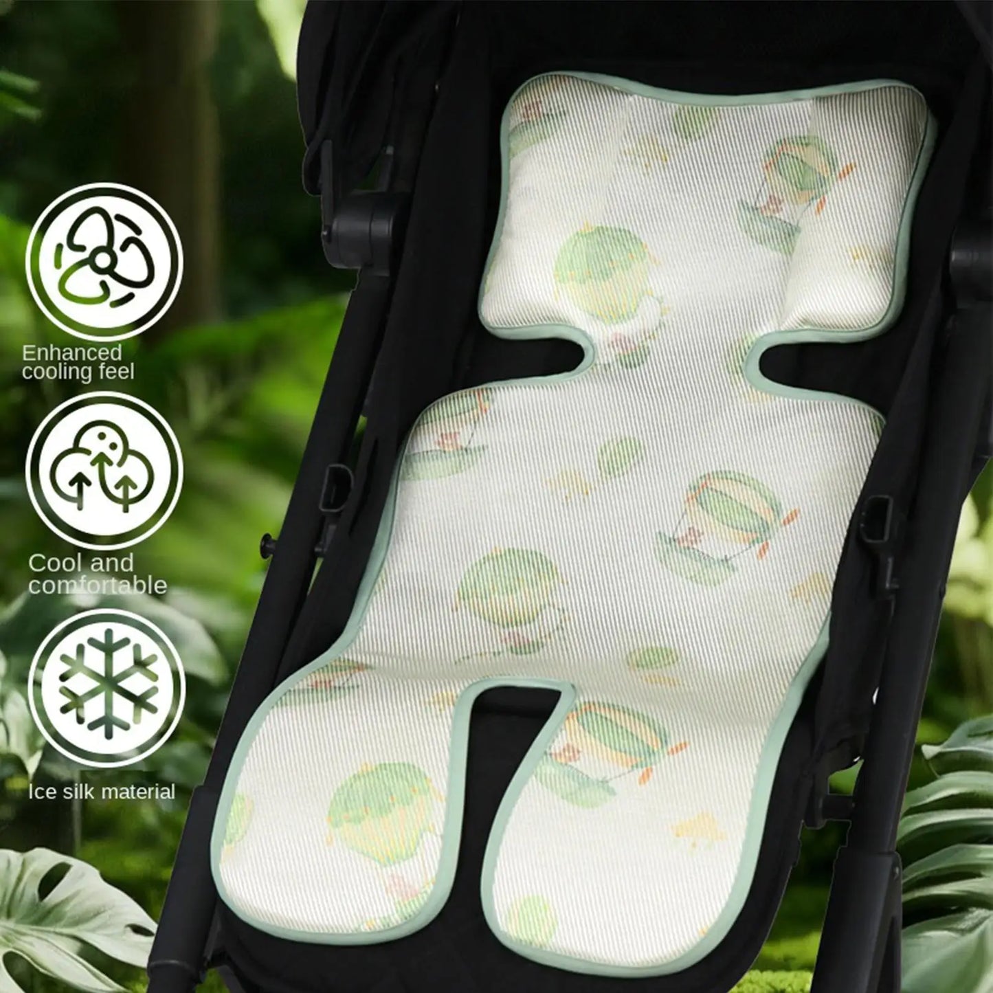 Breathable Stroller Cooling Pad Adjustable Kid Car Seat Liner Cooler Pad For High Chair Bassinet Swing Outdoor Travel Beach