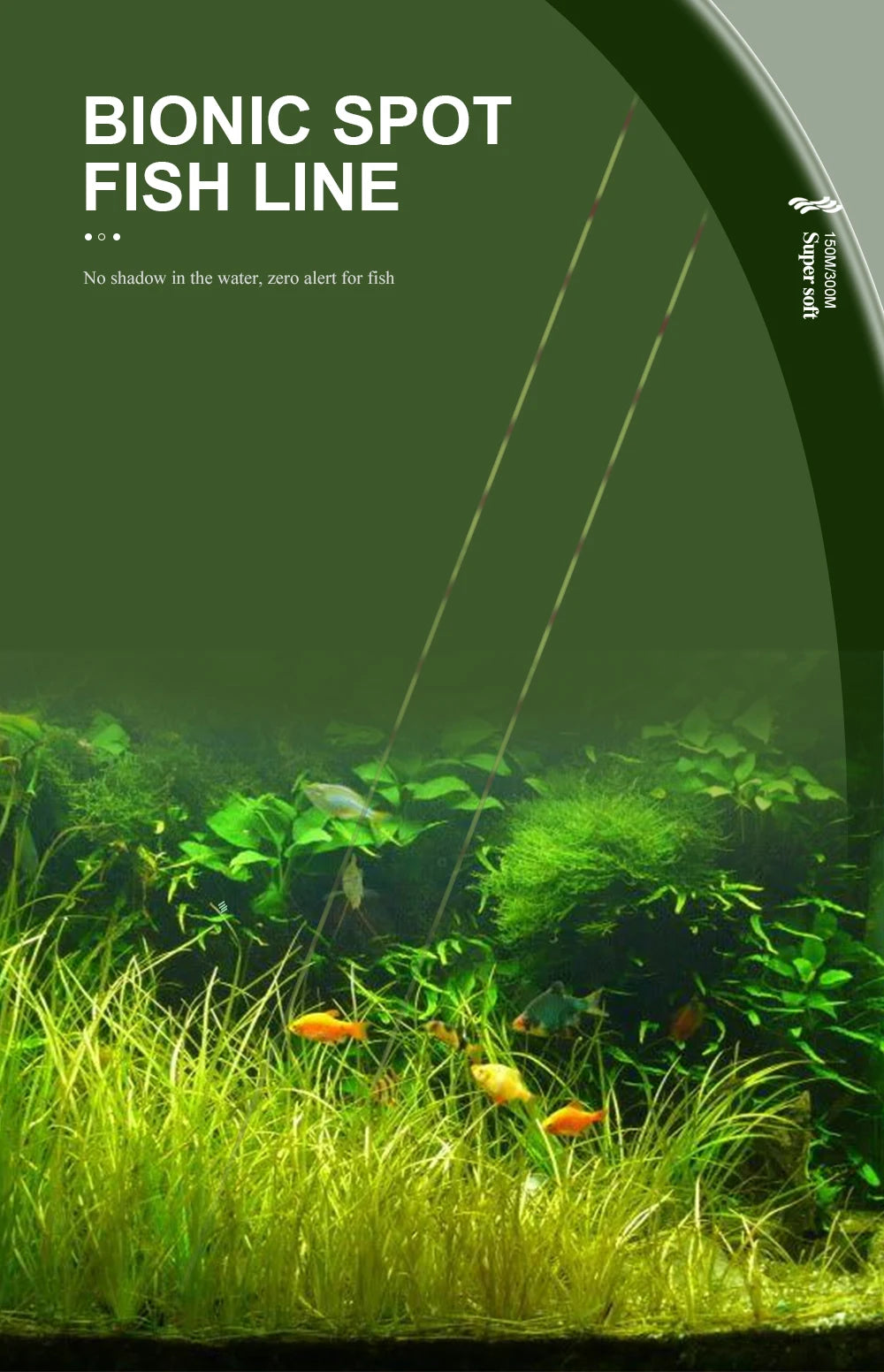 FTK 3D Invisible Carp Fishing Line Nylon150m/300m Super Strong Monofilament Fluorocarbon Tensile Spot Line for Pesca