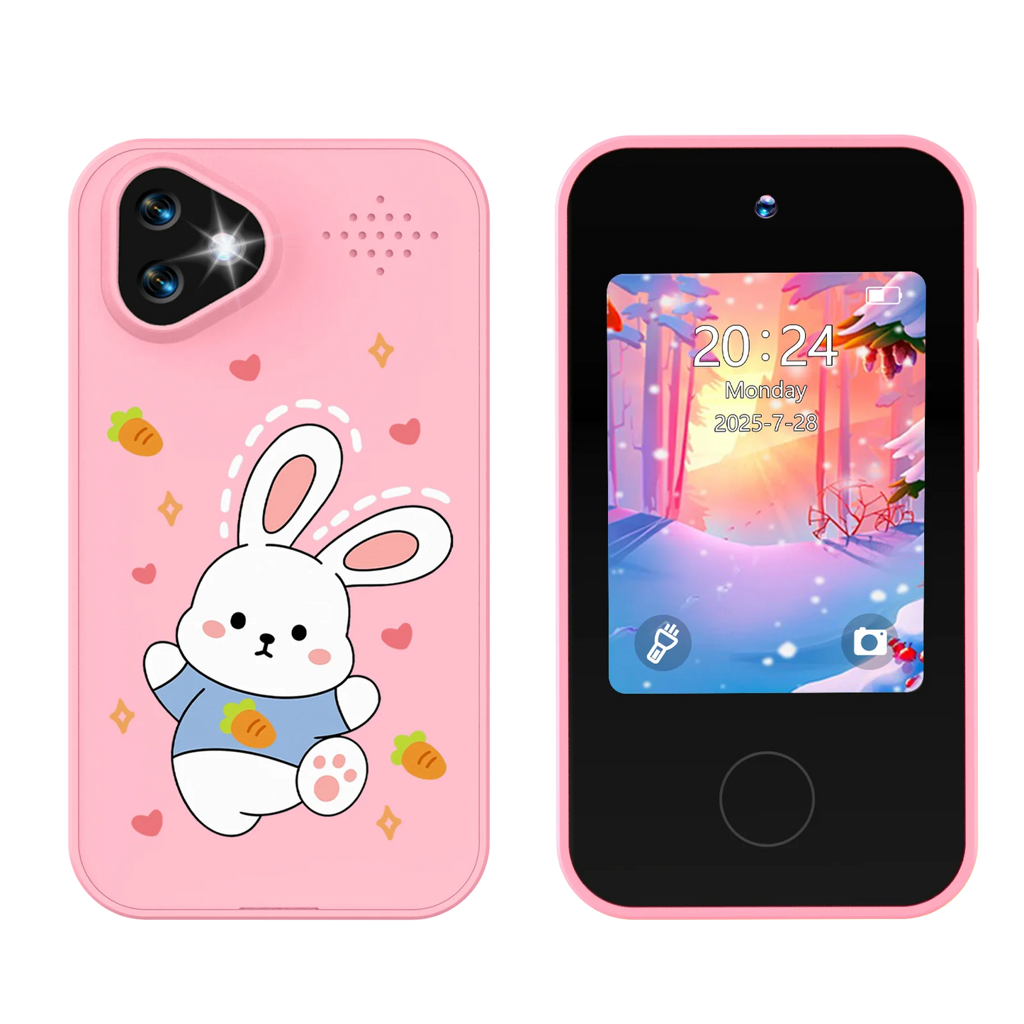 Kids Smart Phone Toy with Dual Camera Educational Games Music Player Safe Mode Best Birthday Gift HD 1080P Kids Camera Toys