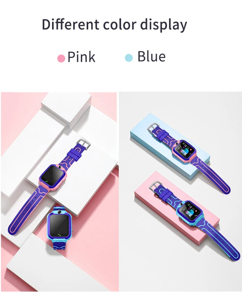 NEW Q12 Waterproof Children's Smart Watch Sim Card LBS Location Tracker Voice Chat Flashlight Children's Smart Phone Watch reloj