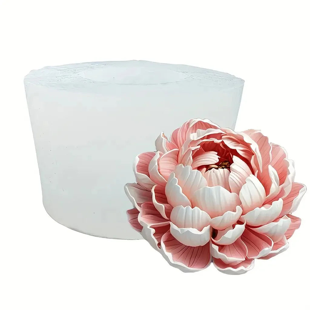 1-Cavity Rose Flower Mold - Non-Stick Silicone Mold for Candles, Soap, Plaster, and Aromatherapy - Easy to Demold, Reusable Floral Mold, Suitable for DIY Home Decor, Weddings, Parties - Suitable for Beginners and Professional