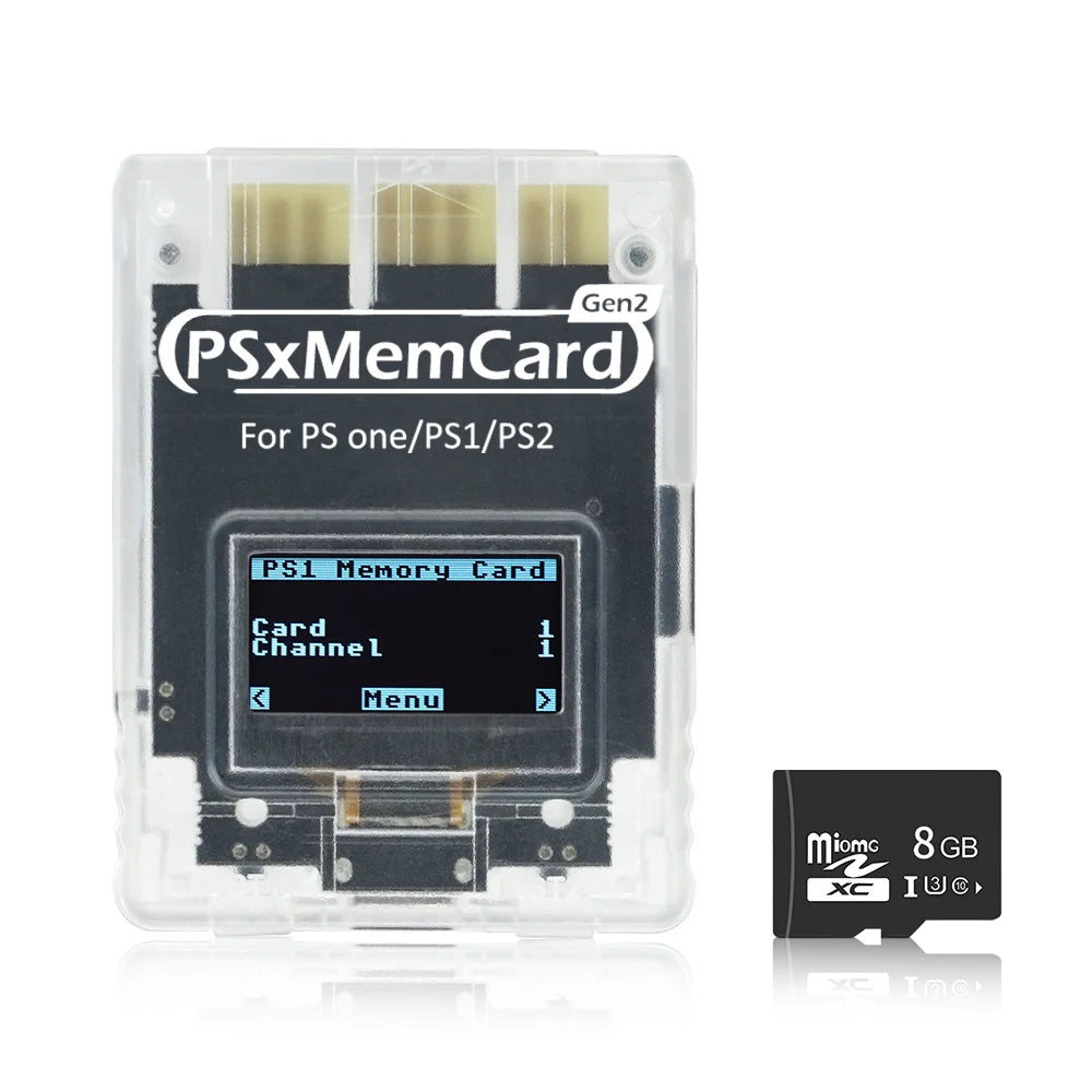 Bitfunx PSxMemCard Gen2 Store Game Saves for PS1 and PS2 Games for PlayStation1 PS one Playstation2 Game Consoles