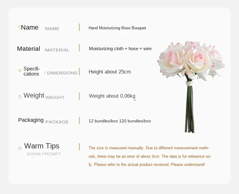 5 Head Curled Rose Bouquet with Artificial Moisture Sensation High-end Silk Flower Home Decoration Wedding Decoration