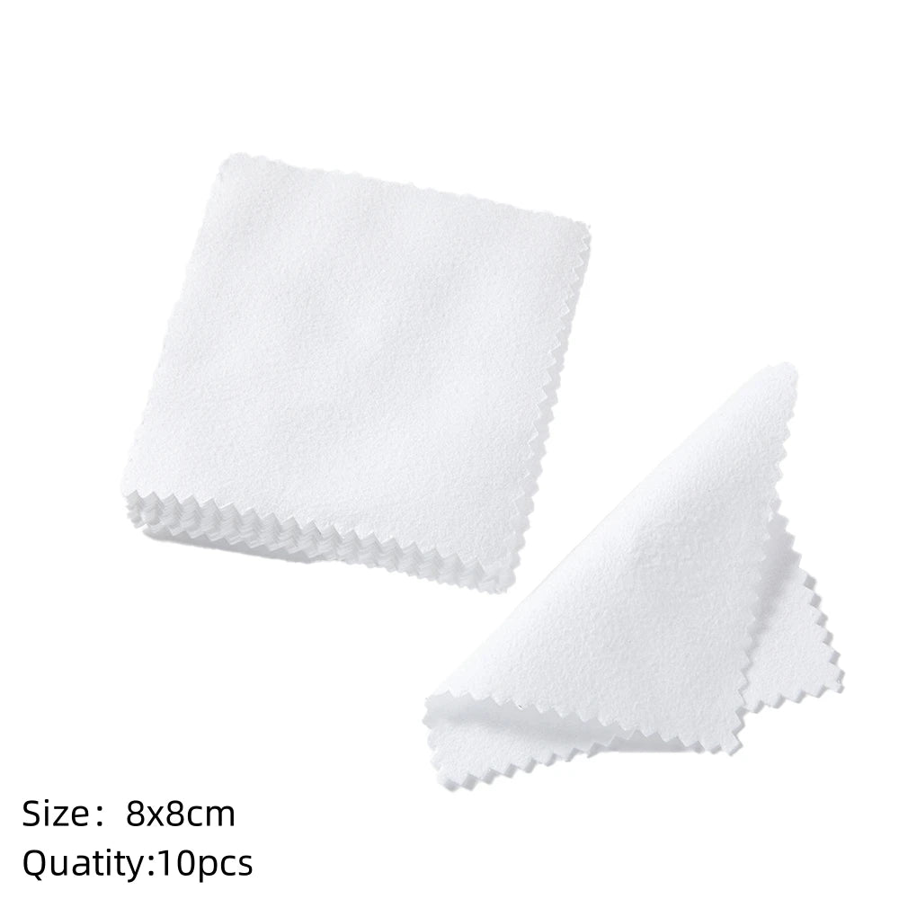 10/50pc Silver Polish Cleaner Cloth Soft Clean Napkins Wipes for Silverware Gold Jewelry Tool Equipment Making Supplies Handmade