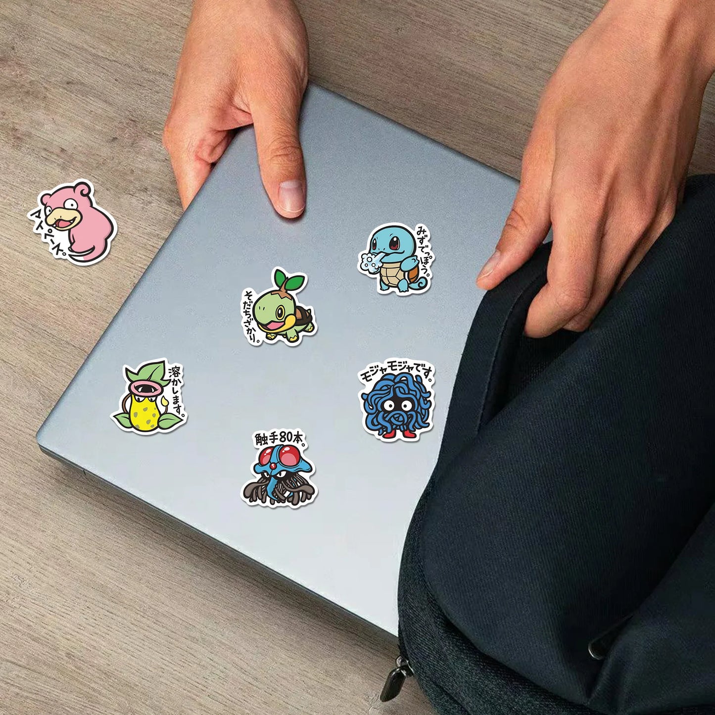 56PCS Cute Anime Pokemon Stickers Cartoon Pikachu Sealing Decoration DIY Laptop Decals Graffiti Sticker Reward Gift Kid Toy