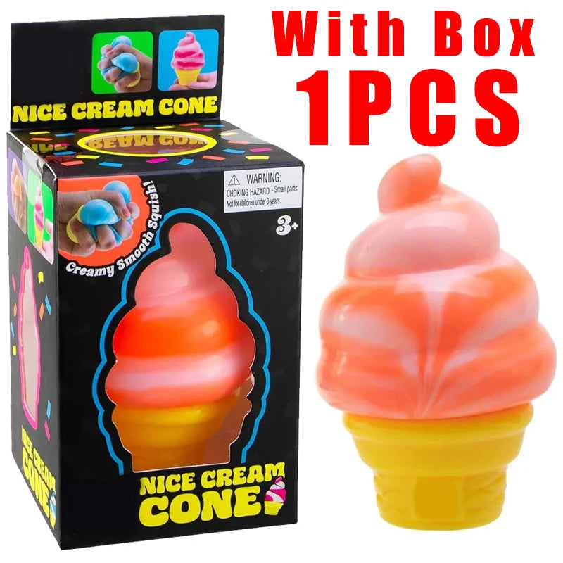 NeeDoh PEACE O' CAKE Squishy Toy NEE DOH Rainbow Cake Stress Fidget Sensory Toy Stress Relief Squishy Cube Anti-Anxiety Toy
