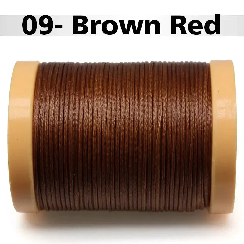 Handmade Flat Wax Thread for Leather Craft, Hand Stitching, DIY Wax Coated Strings, Repair Shoes, Sewing Tools, 0.8mm, 1.0mm