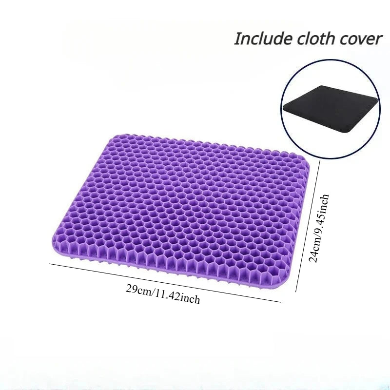 Gel Seat Cushion Double Thick Egg Gel Summer Cushion for Pressure Relief Breathable Chair Pad Car Seat Office Chair Soft Cushion