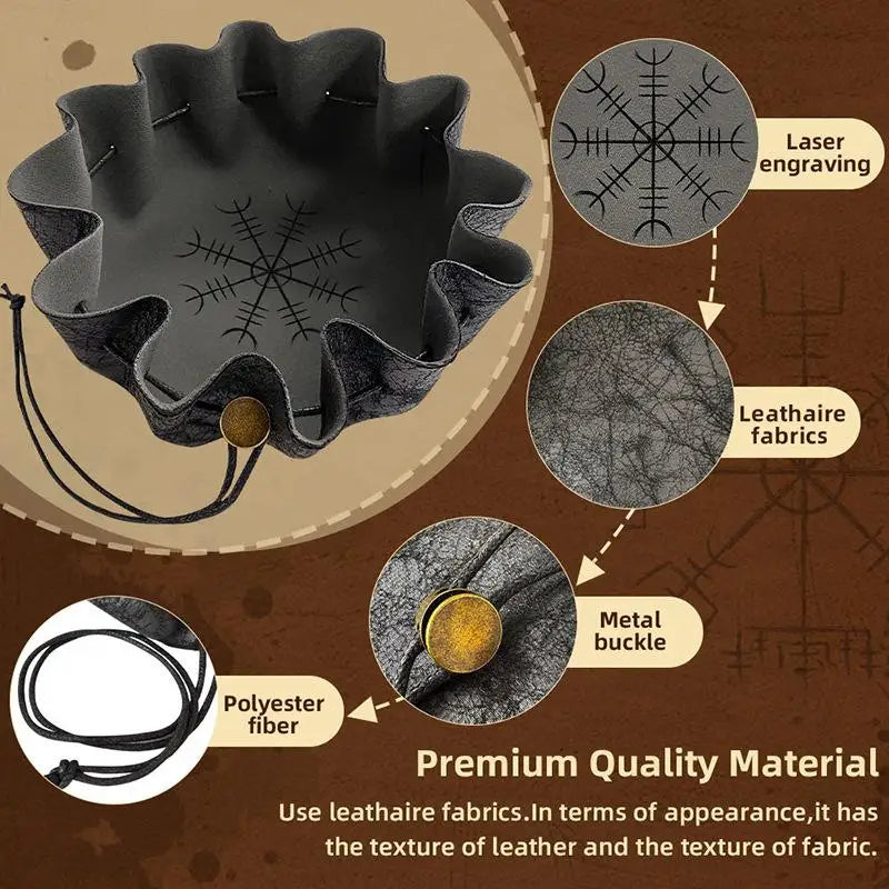 [THG] Drawstring Bag Dices Tray Dices Storage Case Drawstring Small Accessories Storage For Jewelry Coin Keys