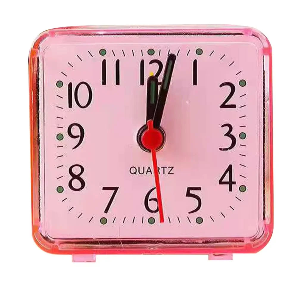 Small Battery Operated Quartz Alarm Clock with Beeping Sound for Bedside Use Featuring Clear Numbers and Reliable Performance