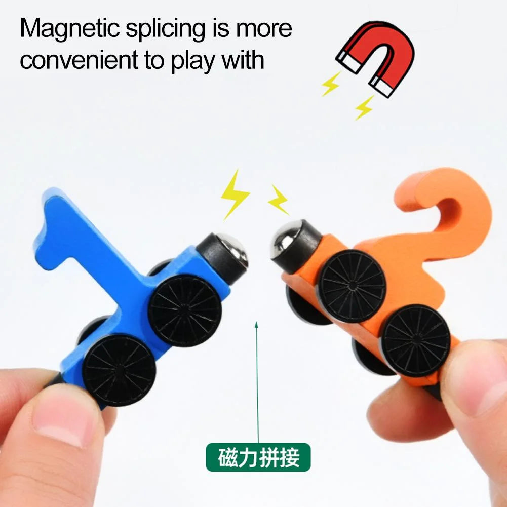 Colorful Building Blocks Number Digital Magnetic Wooden Train Toys Educational Hand-eye Coordination Magnetic Digital Train