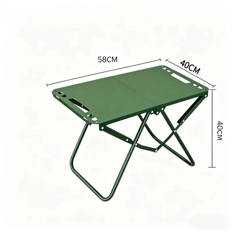 Portable Foldable Beach & Camping Table, Hollow Edge Picnic Table, Lightweight Hangable Outdoor Table for Travel