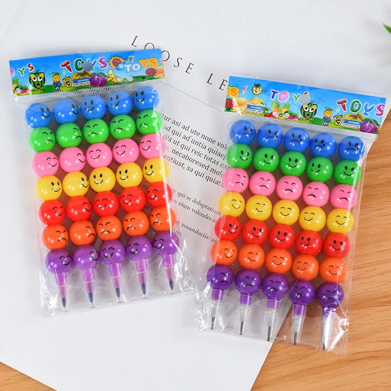 5/10Pcs Lollipop Building Block Crayon Pencil Painting Pen Kids Birthday Party Favors Pinata Fillers Back To School Stationery