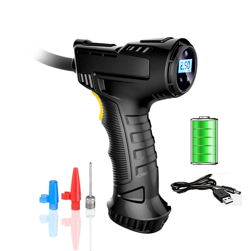120W Wireless Digital Tire Inflator Portable Air Compressor Inflatable Pump 12V Air Pump Rechargeable For Car Motorcycle Tire