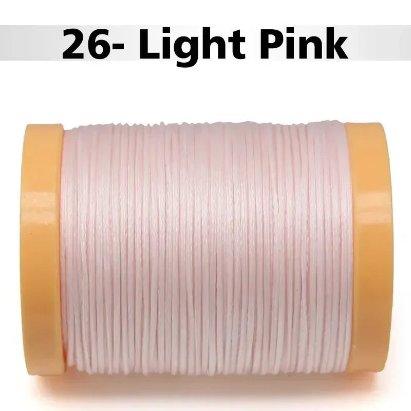 Handmade Flat Wax Thread for Leather Craft, Hand Stitching, DIY Wax Coated Strings, Repair Shoes, Sewing Tools, 0.8mm, 1.0mm