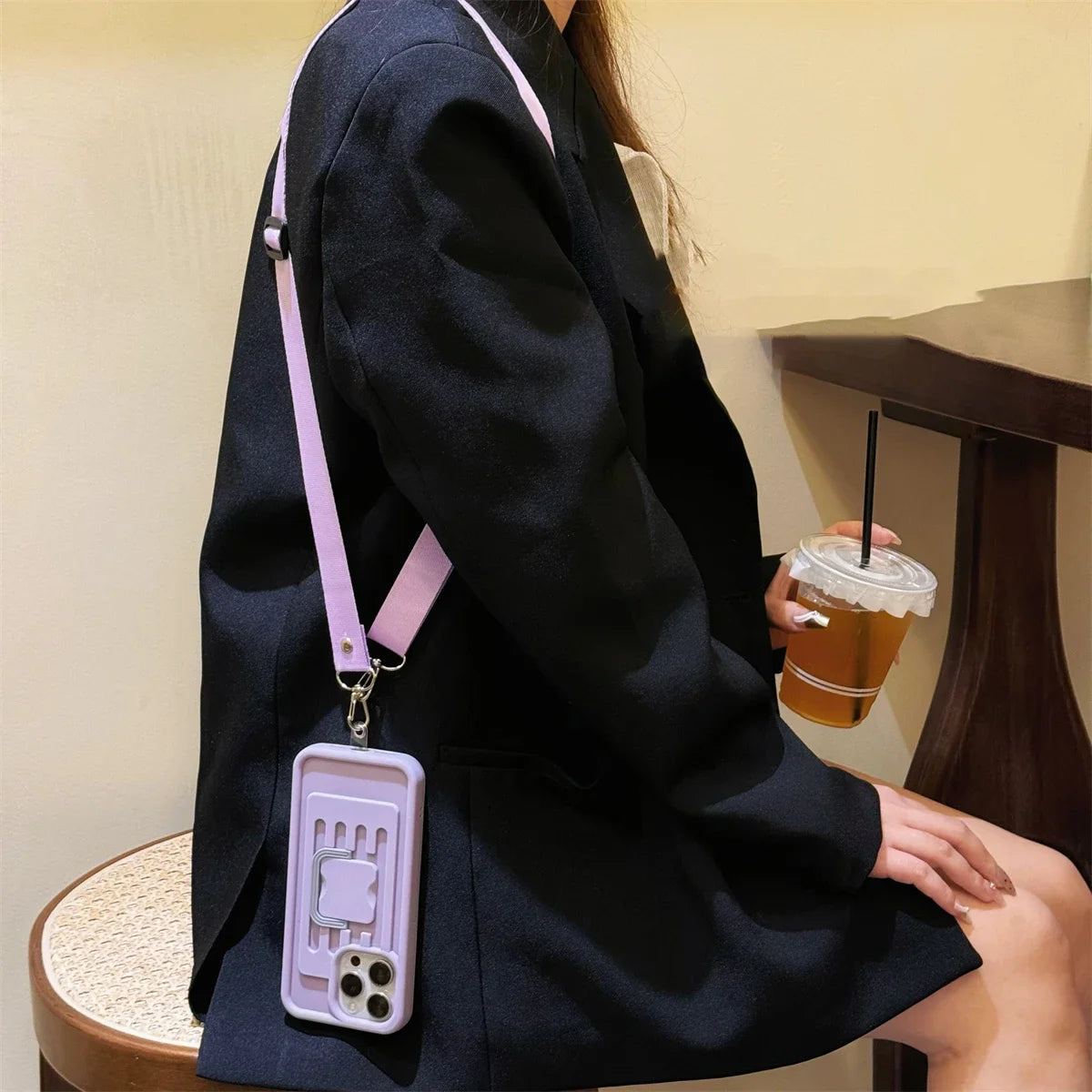 Hot Creative Storage Box Crossbody Lanyard Silicone Phone Shell For iPhone 11 12 13 14 15 Pro Max Funny Shockproof Soft Cover