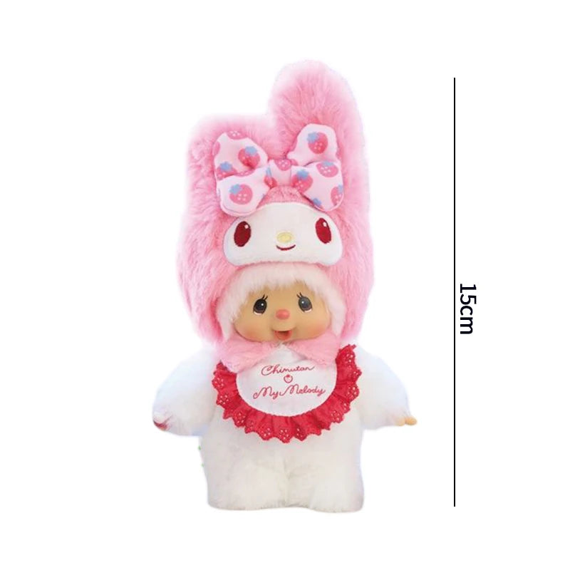 Monchhichi Plush Keychain Kawaii Monchichi Pendant Backpack Charms Cartoon Monchich Keyring Party Favor Gifts 키티 몬치치 モンチッチ