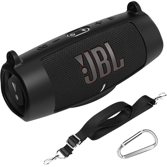 Newest Bluetooth Speaker Case Soft Silicone Cover Skin With Strap Carabiner for JBL Charge 5 Wireless Bluetooth Speaker Bag