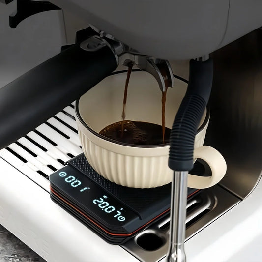 Mini Coffee Scale with Pad LED Display USB Charge Timed Portable High Precision Professional Home Kitchen Cafe CoffeeAccessories