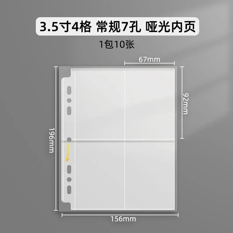 SINGBA a5 / a4 Ring Binder Album for 3" Cards - K-pop Idol Photocard Holder, Polaroid Photo Organizer (4/9 Grid, Refillable)