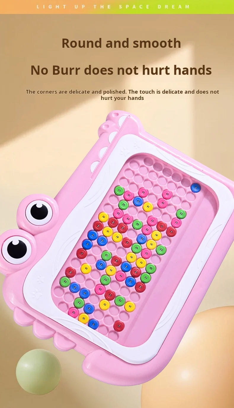 New Kids Magnetic Beads Doodle Board with Puzzle Pen  Drawing Toys  for Children 3-8 yearsMontessori Game Education Gift