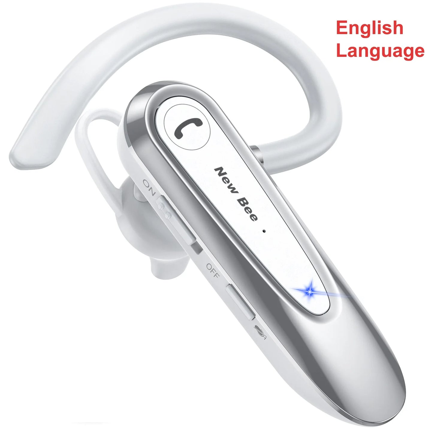 New Bee B45 Bluetooth Headset Wireless Earpiece for Driving Earphone with Dual Mic Earbuds CVC8.0 Noise Reduction Headphones