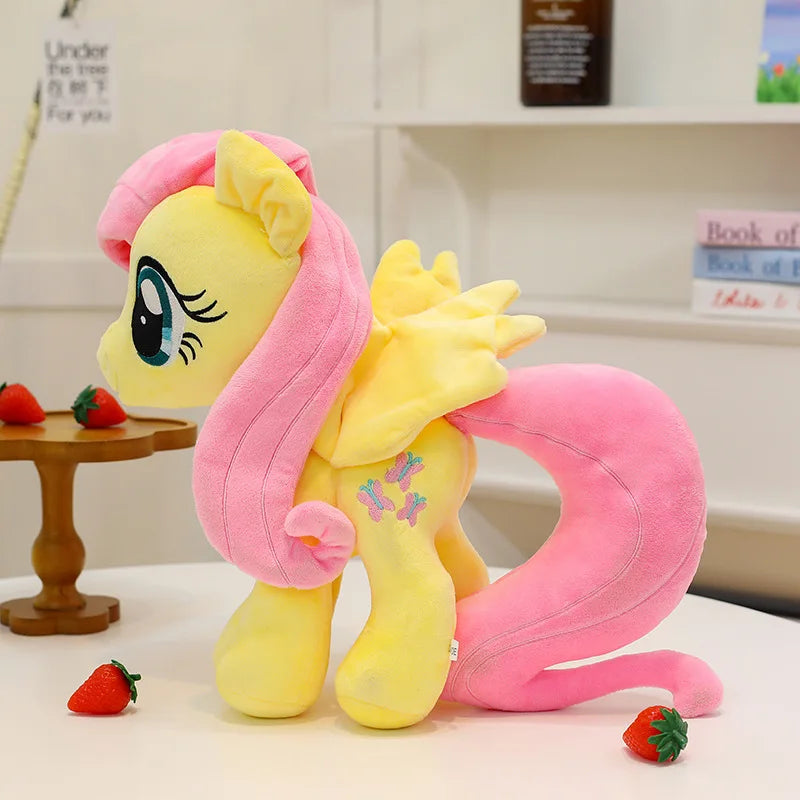 Little Pony Rainbow Dash Applejack Plush Toy 28cm Official Hasbro Figure Soft Stuffed Animal For Fans Collection Gift