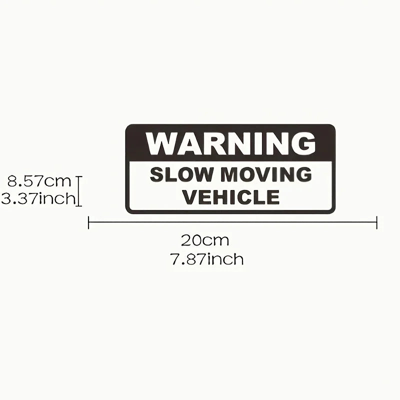 Warning slow driving car sticker PVC cool car sticker exterior decoration accessories warning car decal modeling