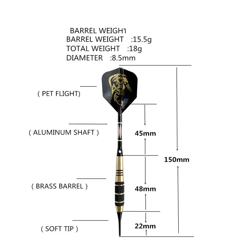 3 Pcs/Sets 18 Grams Professional Soft Head Dart Strap Protector Set   PVC Flying High Quality Durable and portable