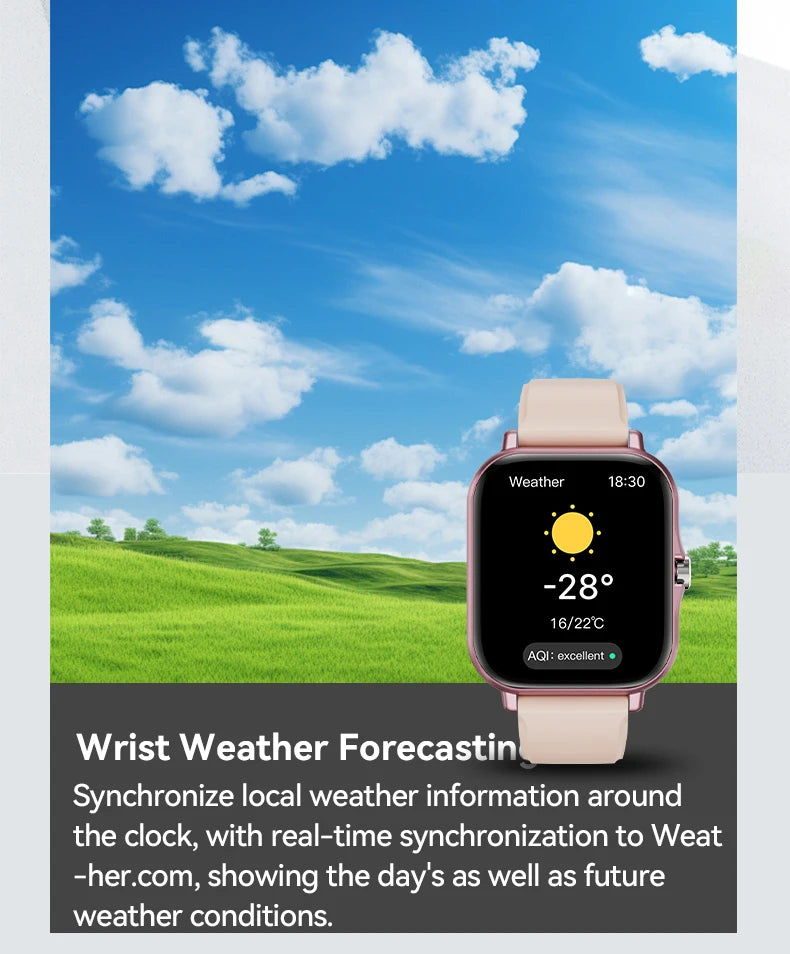 LAXASFIT 2026 Smart Watch 1.83 Inch HD Display Answer Make Call Message Preview Sport Modes DIY Dial Weather Forecast Men Women